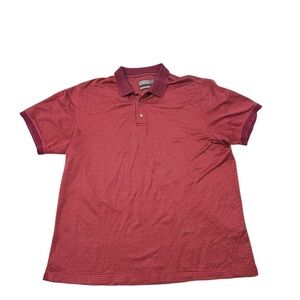 Talbots Maroon Polo Shirt for Men XL Mercerized Cotton